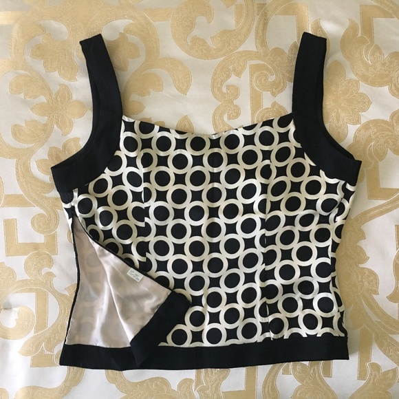 ECI New York Peach & Black Silk Skirt Suit - Picture 5 of 8